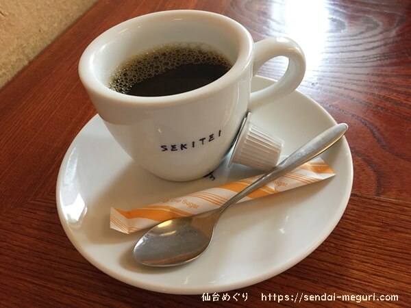 仙台「石亭」サービスのコーヒー