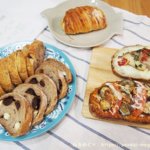 北仙台「イマジネ」ベーカリーで購入した6種類のパンとスイーツ。おしゃれなフランス風調理パンが美味